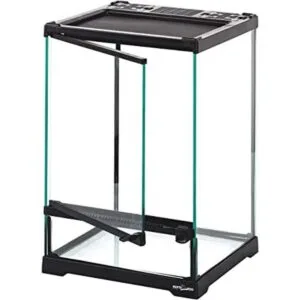 REPTIZOO Mini terrario de cristal de reptiles puerta de_1