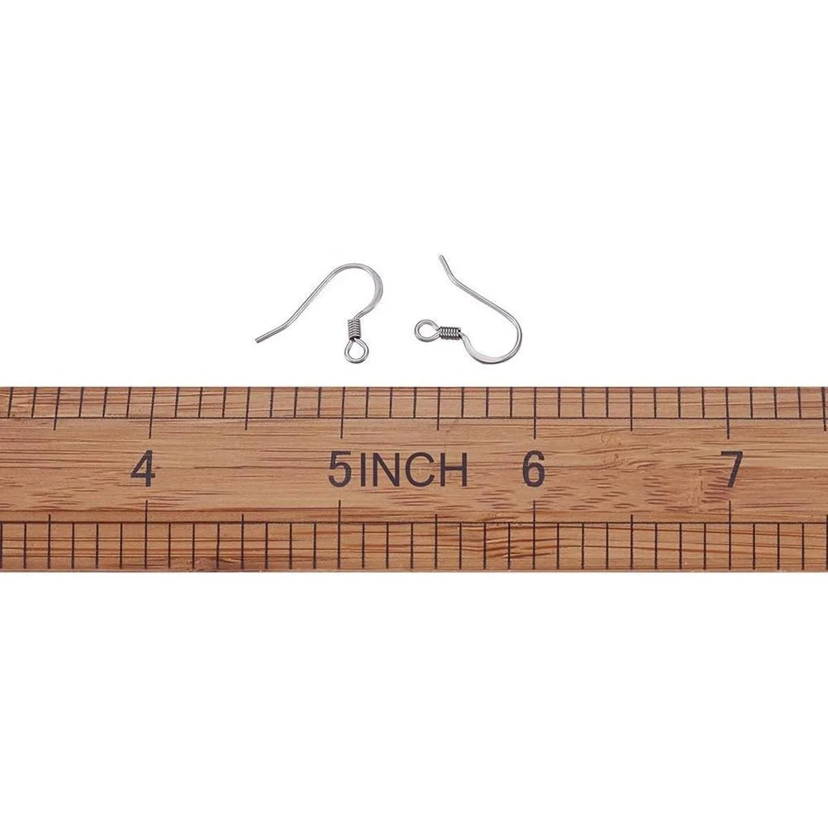 Kissitty Ganchos para pendientes Acero inoxidable Metal_6