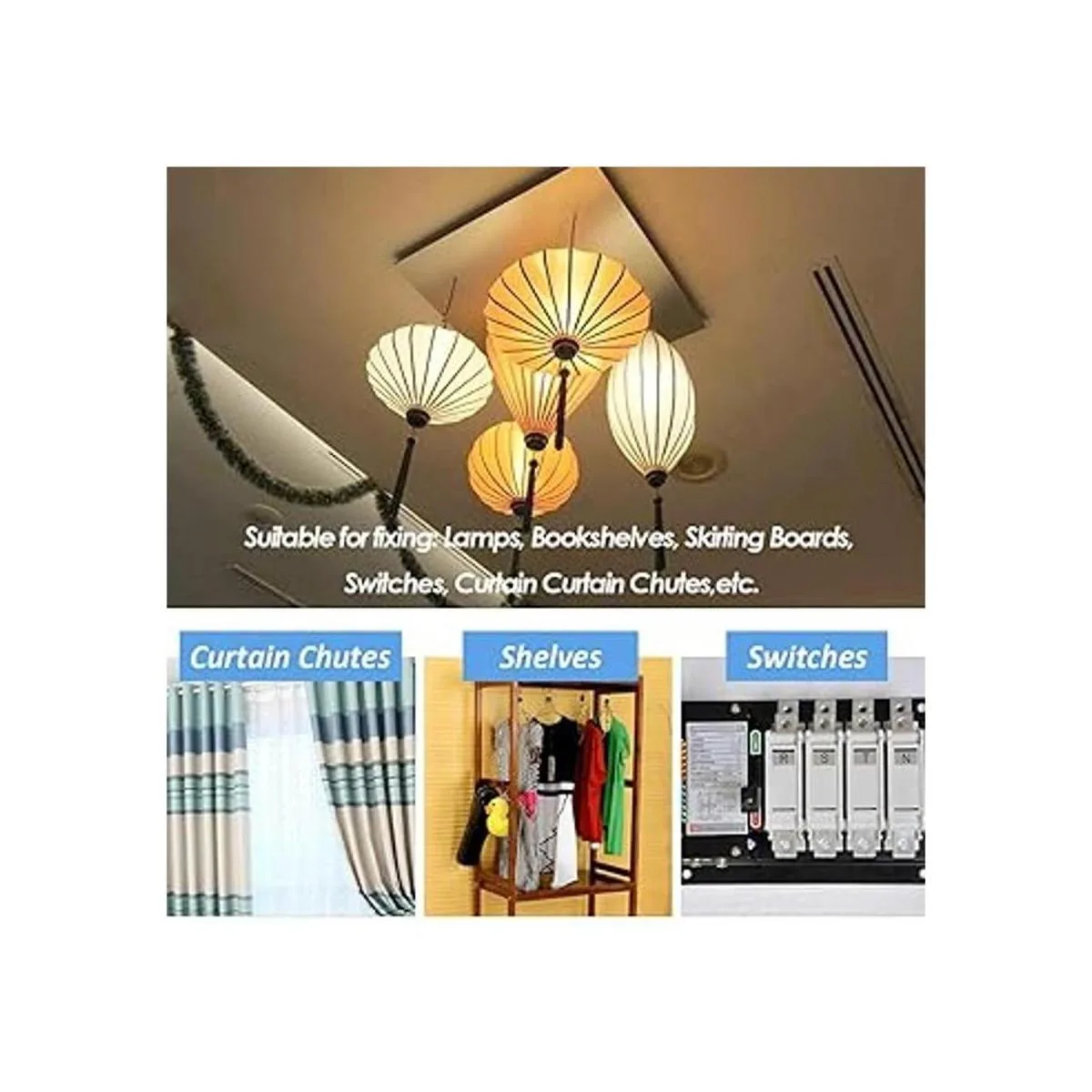 Glarks Tornillos de anclaje de pared de acero_4