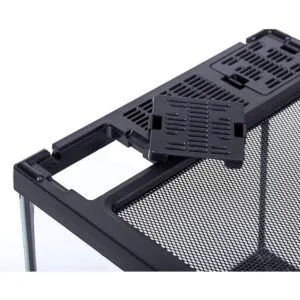 REPTIZOO Mini terrario de cristal de reptiles puerta de_3