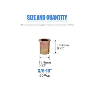 Glarks Kit surtido de tuercas roscadas de inserción_2