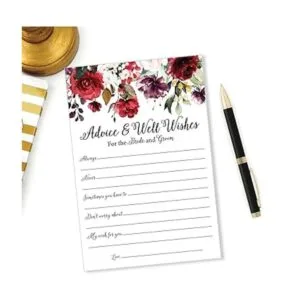 50 Borgoña acuarela floral deseos para la novia y el_3