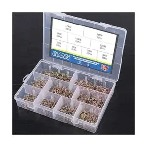Glarks Kit surtido de 290 pinzas de resorte para tubería_4