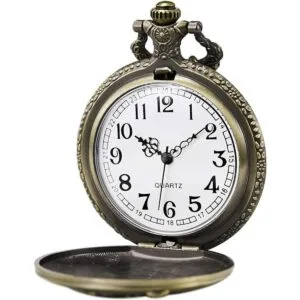 Morfong Reloj de bolsillo unisex de cuarzo con diseño de_2