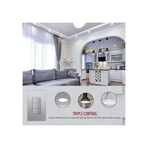 ENERLITES Interruptor de decoración de triple pala_6