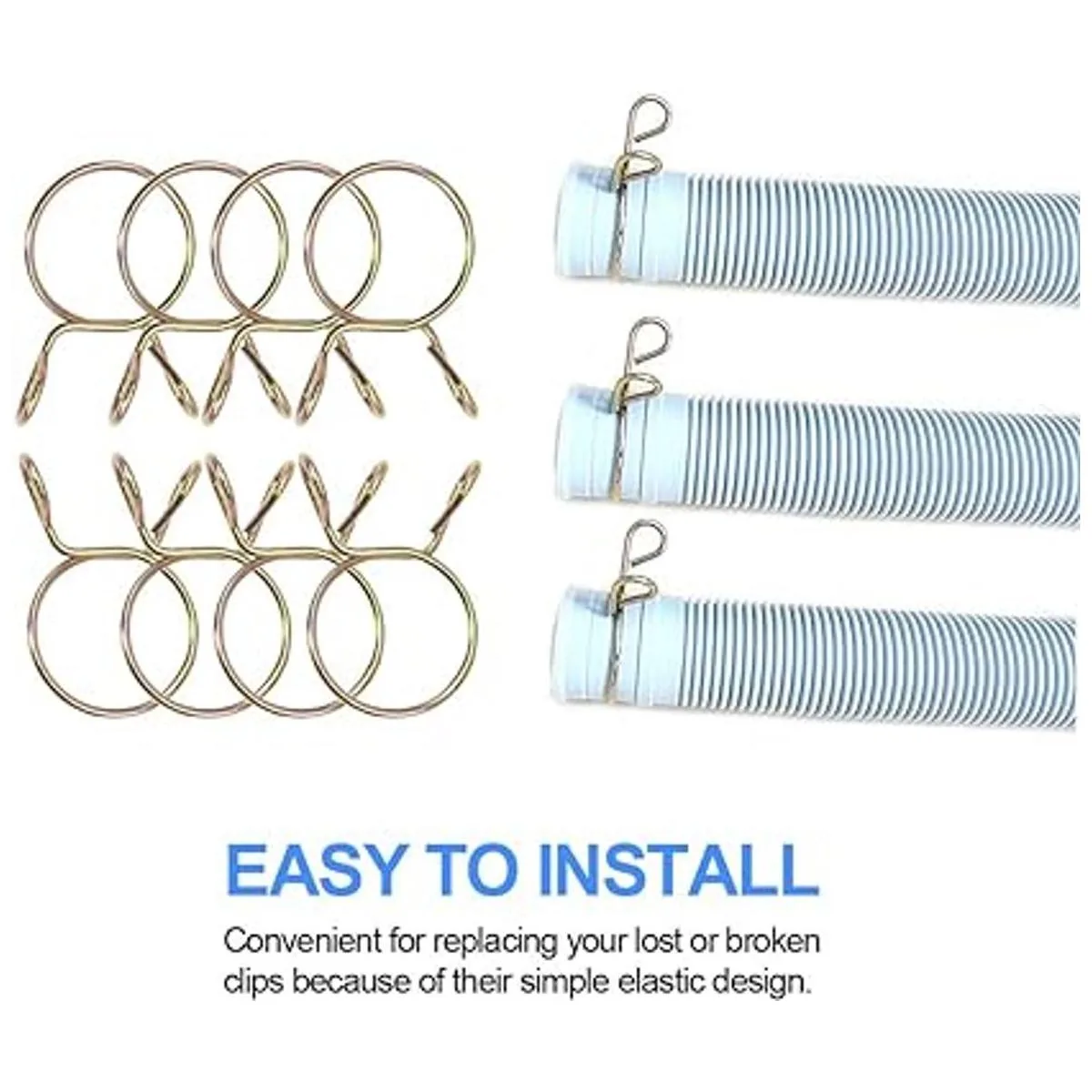 Glarks Kit surtido de 290 pinzas de resorte para tubería_5