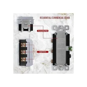 ENERLITES Interruptor de decoración de triple pala_4