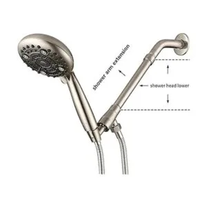 Brazo de extensión de cabezal de ducha de 7 pulgadas_5