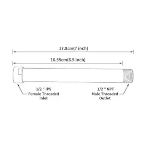 Brazo de extensión de cabezal de ducha de 7 pulgadas_2