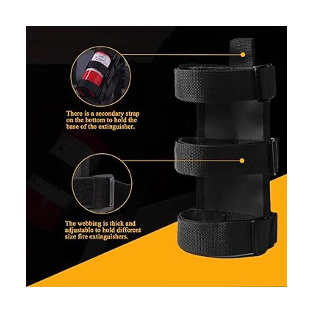 Soporte para extintor de incendios ajustable para barra_2