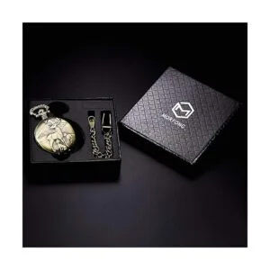 Morfong Reloj de bolsillo unisex de cuarzo con diseño de_4