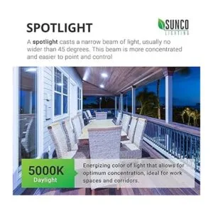 Sunco Lighting Luz LED de inundación para exteriores_5