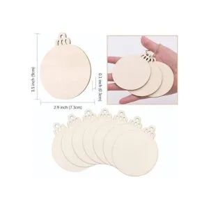 OurWarm 100 piezas de rebanadas de madera natural de 3.5_2