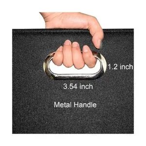 Cesta plegable grande para la ropa sucia con bolsa de_5