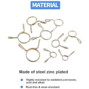 Glarks Kit surtido de 290 pinzas de resorte para tubería_3