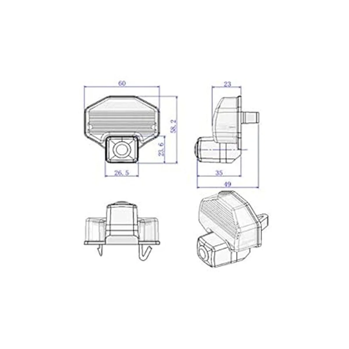 Cámara trasera HD para Toyota CorollaVios_4