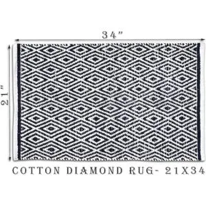 Alfombra 100 de algodón de diamante de 21 x 34 pulgadas_4