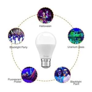 Onforu Bombillas LED negras de 9 W bombilla negra A19 E26_2