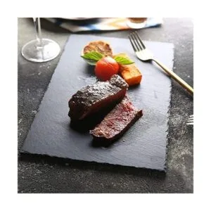 Lonovel Juego de 3 platos de pizarra de queso natural_3