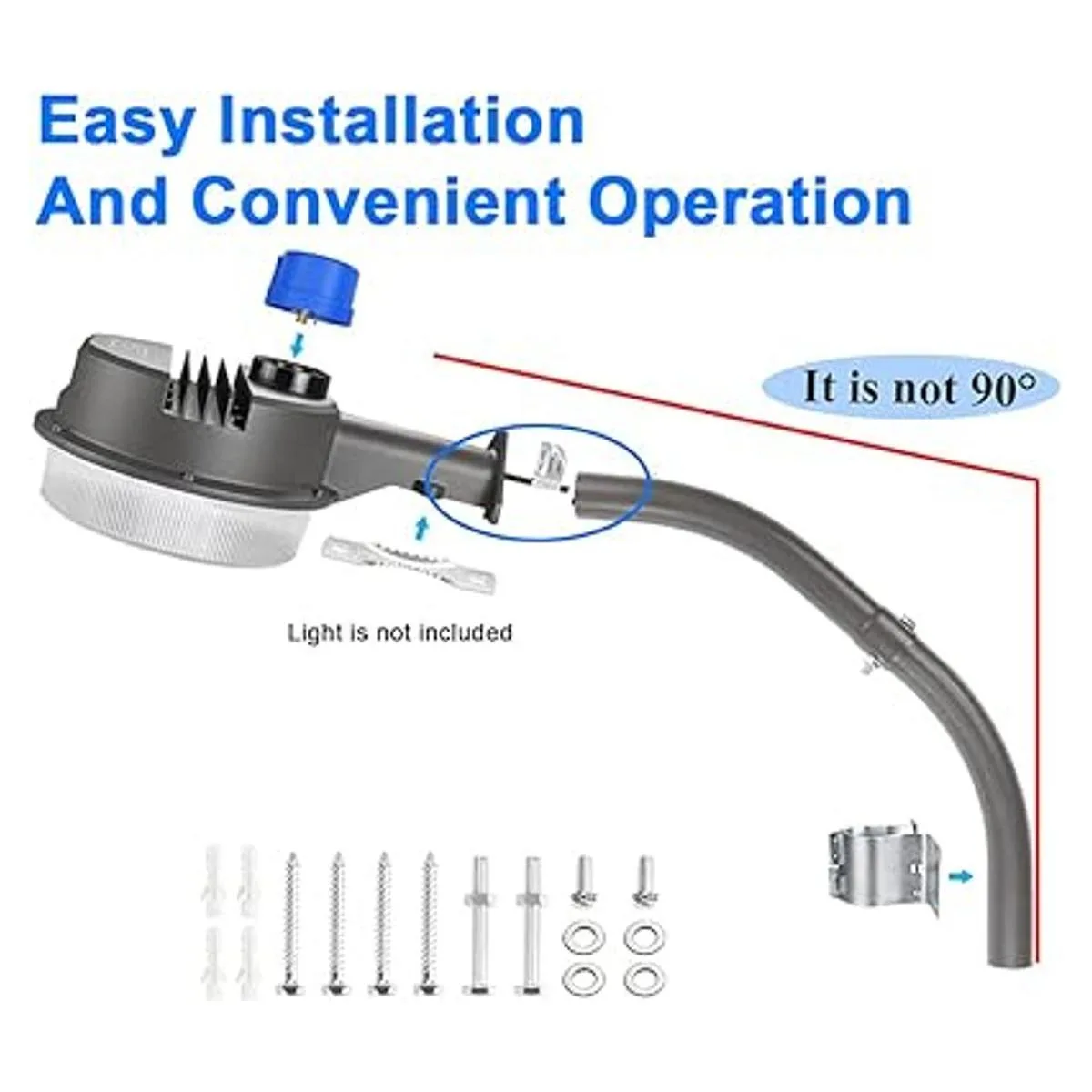 LEDMO Brazo de montaje para luz LED de granero ángulo_4