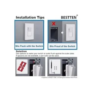 BESTTEN Paquete de 10 platos de pared sin tornillos de 1_3