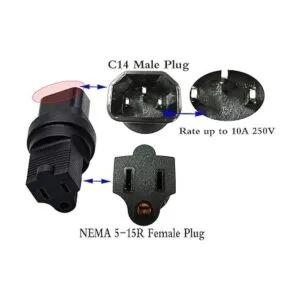 CGTime 3 clavijas USA C14 a NEMA 515R enchufe adaptador de_3