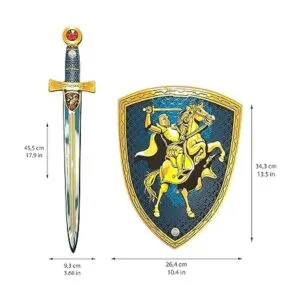 Liontouch Espada y escudo de juguete de caballero para_2