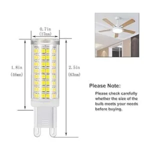 Bombilla LED G9 equivalente a bombilla halógena de 75 W_6