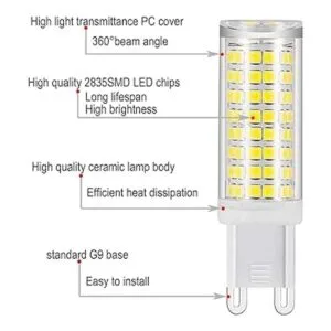Bombilla LED G9 equivalente a bombilla halógena de 75 W_4