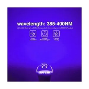 Onforu Bombillas LED negras de 9 W bombilla negra A19 E26_5