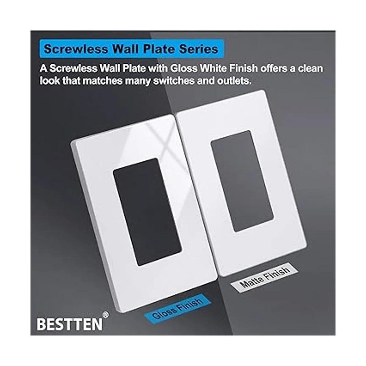 BESTTEN Paquete de 20 platos de pared sin tornillos de 1_6