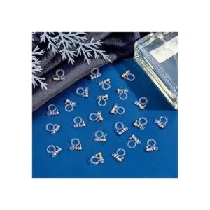 PH Pandahall 24 piezas de aretes transparentes tipo U de_5