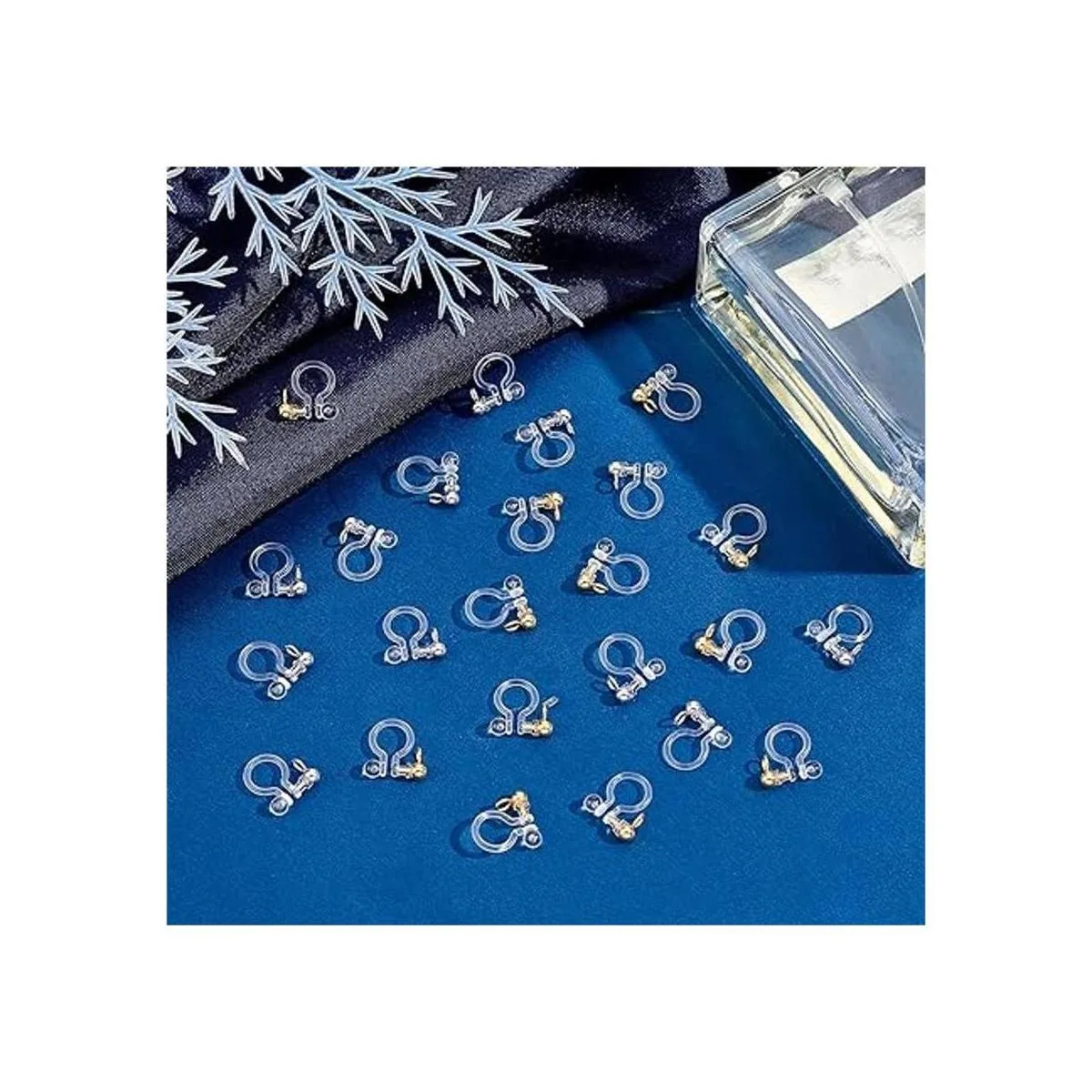 PH Pandahall 24 piezas de aretes transparentes tipo U de_5