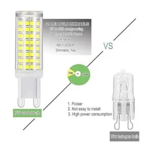 Bombilla LED G9 equivalente a bombilla halógena de 75 W_5