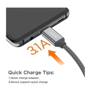 Cable USB C corto 0.8 pies paquete de 3 cable de carga_3