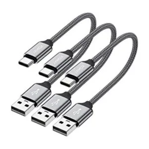 Cable USB C corto 0.8 pies paquete de 3 cable de carga_1