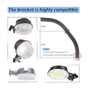 LEDMO Brazo de montaje para luz LED de granero ángulo_2