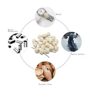 PHYHOO Juego de rueda pulidora de algodón para taladro_2