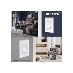BESTTEN Paquete de 10 platos de pared sin tornillos de 1_2