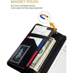 Libro de servidor con cremallera y bolsillo magnético para_2