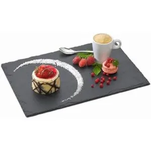 Lonovel Juego de 3 platos de pizarra de queso natural_2