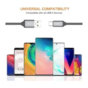 Cable USB C corto 0.8 pies paquete de 3 cable de carga_6