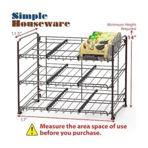 Simple Houseware Organizador apilable para latas bronce_2