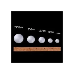 Pllieay 100 piezas de 5 tamaños de bolas de espuma_3