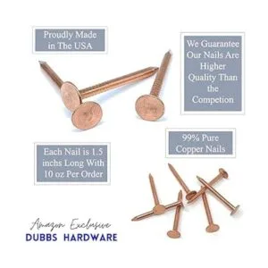 Dubbs Hardware Clavos de cobre de 1.5 pulgadas con_2