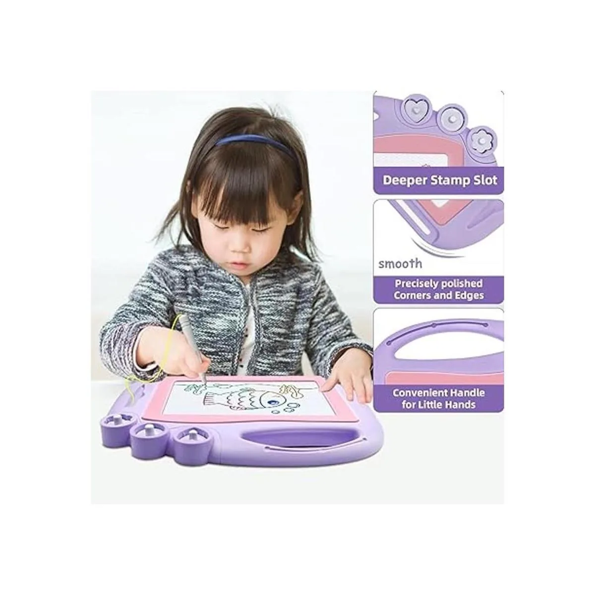 AiTuiTui Tablero de dibujo magnético de viaje tamaño de_2