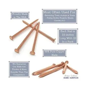 Dubbs Hardware Clavos de cobre de 3.5 pulgadas paquete_2