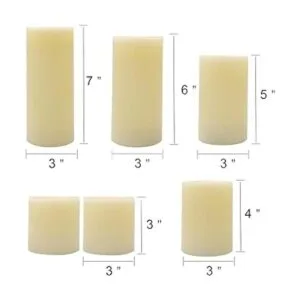 DRomance Juego de 6 velas sin llama con mando a_4