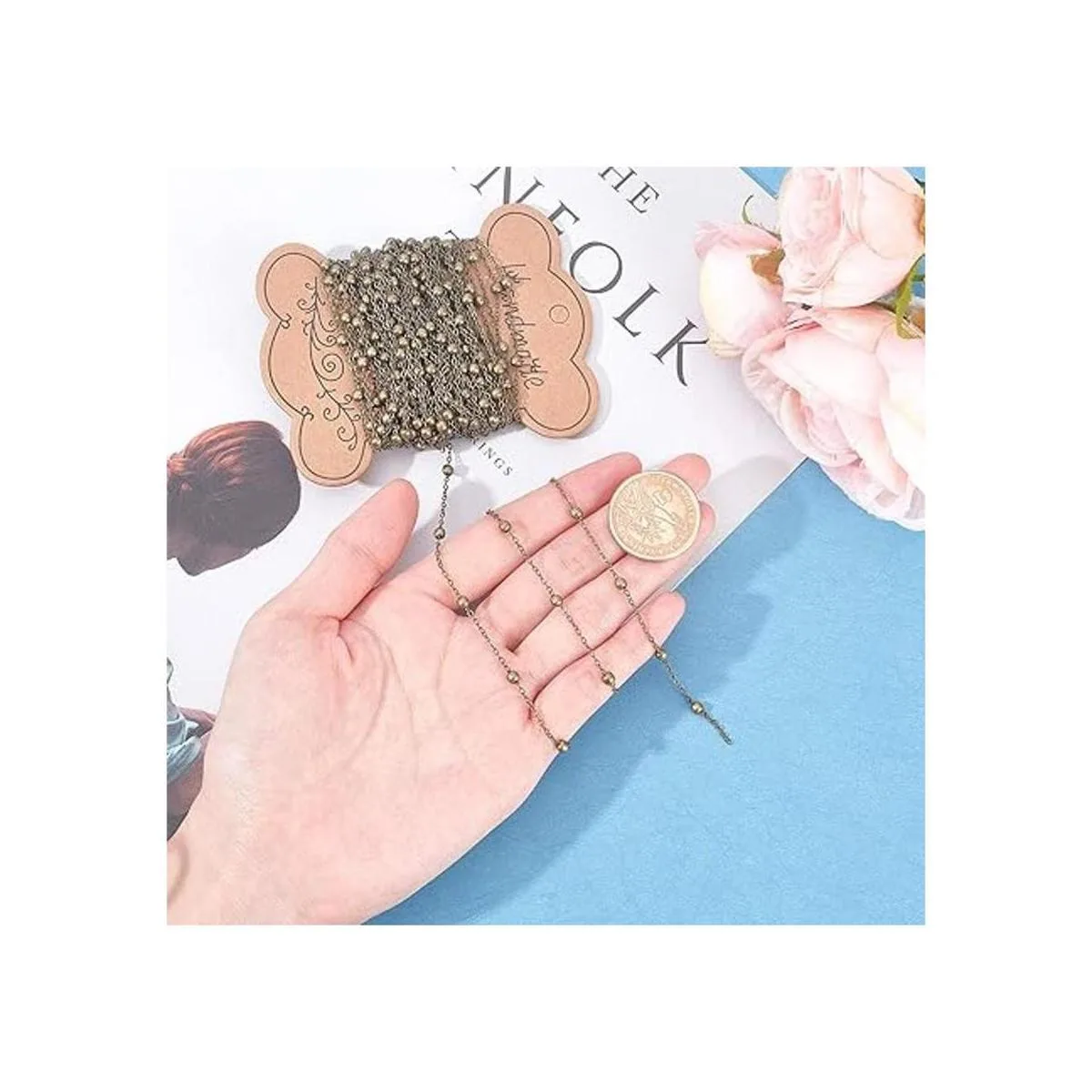 Arricraft Cadenas de bronce antiguo 32.8 ft cadena de_3