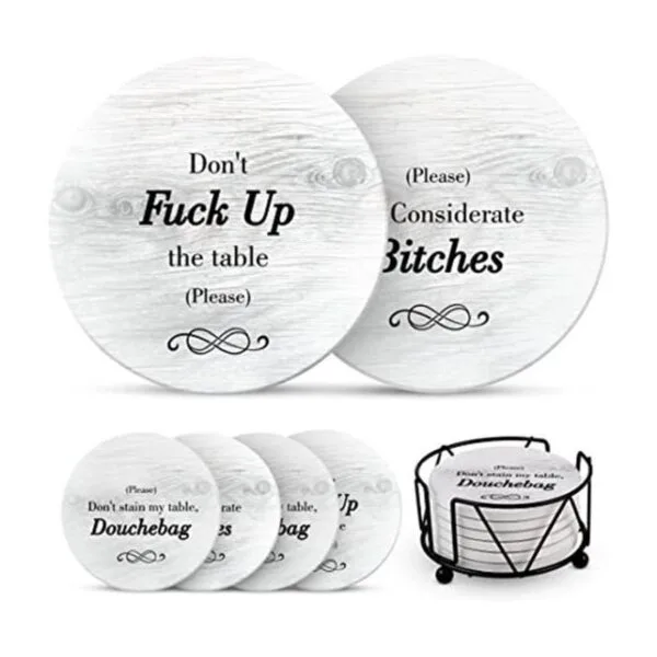 Posavasos divertidos para bebidas absorbentes con soporte_1